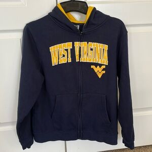 Boys youth 20. Xl stadium Athletics brand West Virginia zip hooded sweatshirt.
